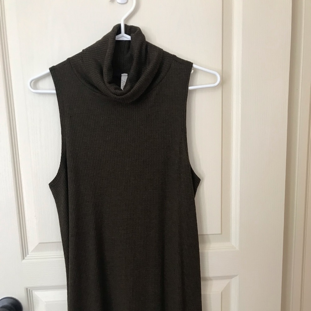 Olive green fall dress